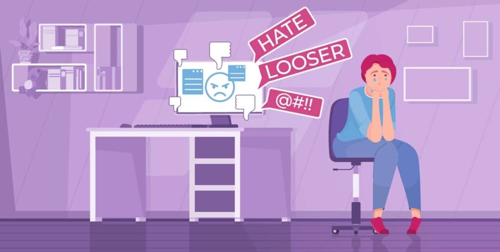 Computer Bullying Teen