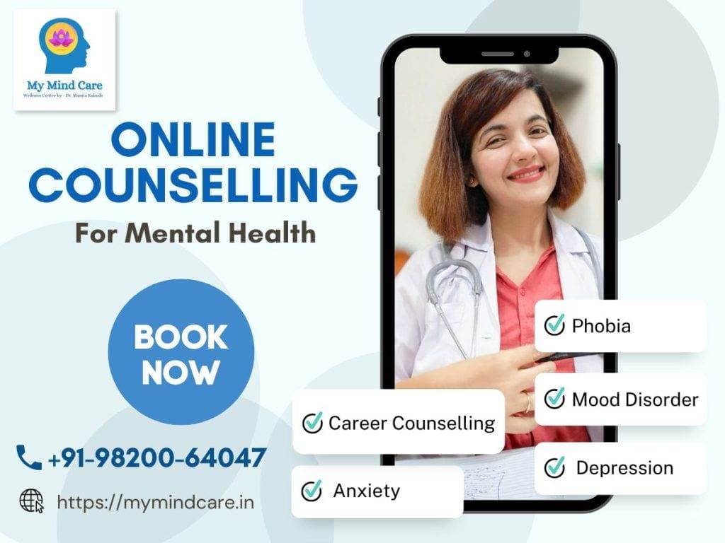 Online Counselling mental health by Dr Mamta Kakade for deression, Anxiety, Phobia, etc